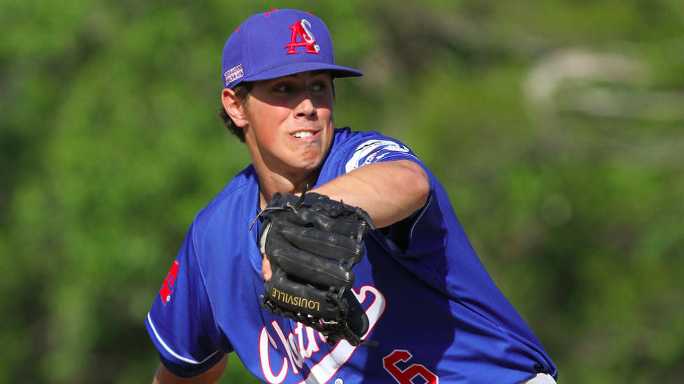 Parker Dunshee, pictured on the mound earlier this season, didn't pitch Thursday but scored the go-ahead run as a pinch-runner in the 10th.
