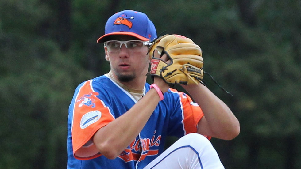 Devin Smeltzer pitches for Hyannis last summer. 